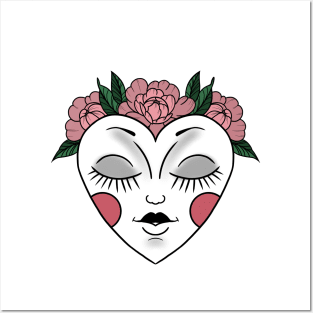 Floral Mask Posters and Art